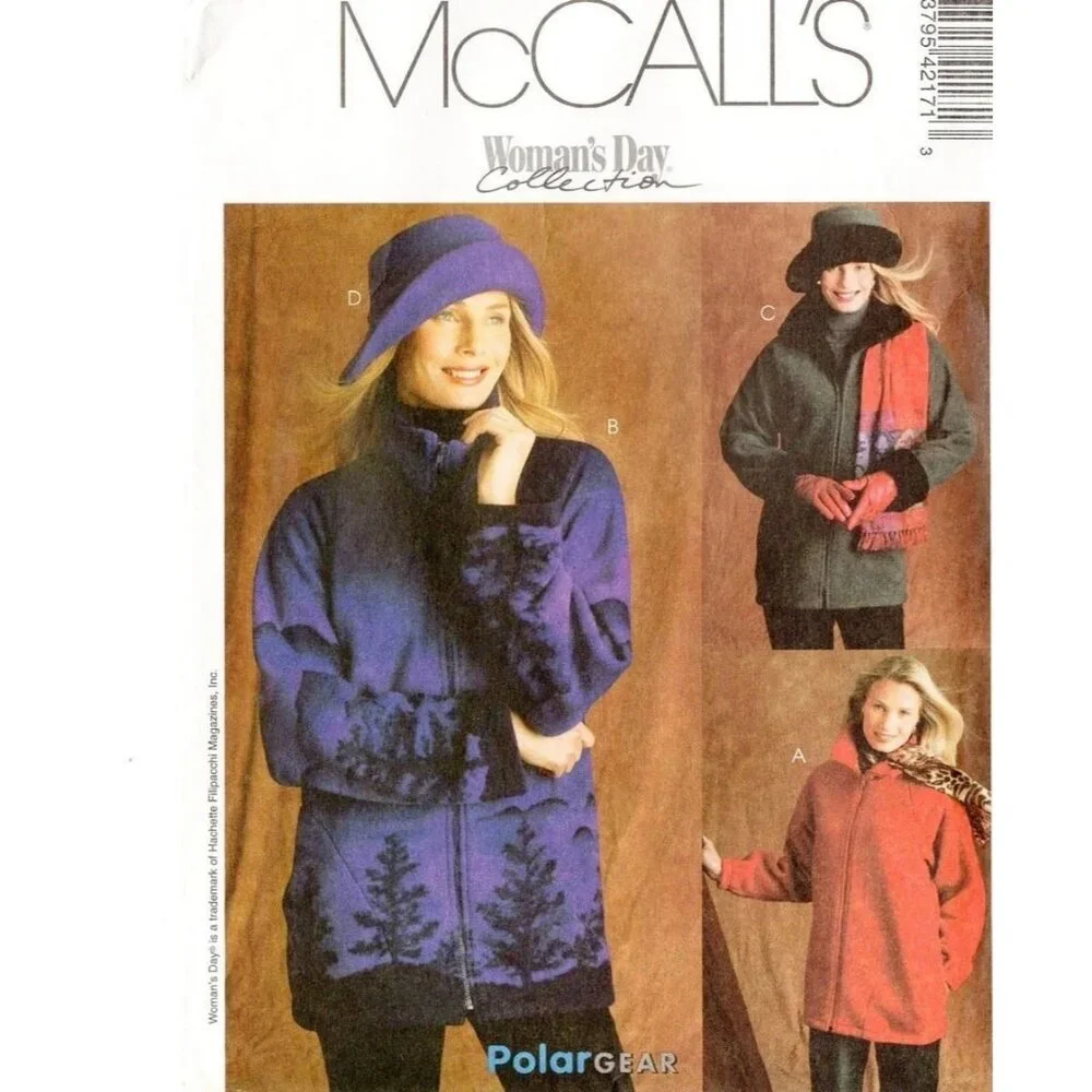 McCall's Sewing Pattern 4217 Jacket‎ Hat Misses Size L-XL